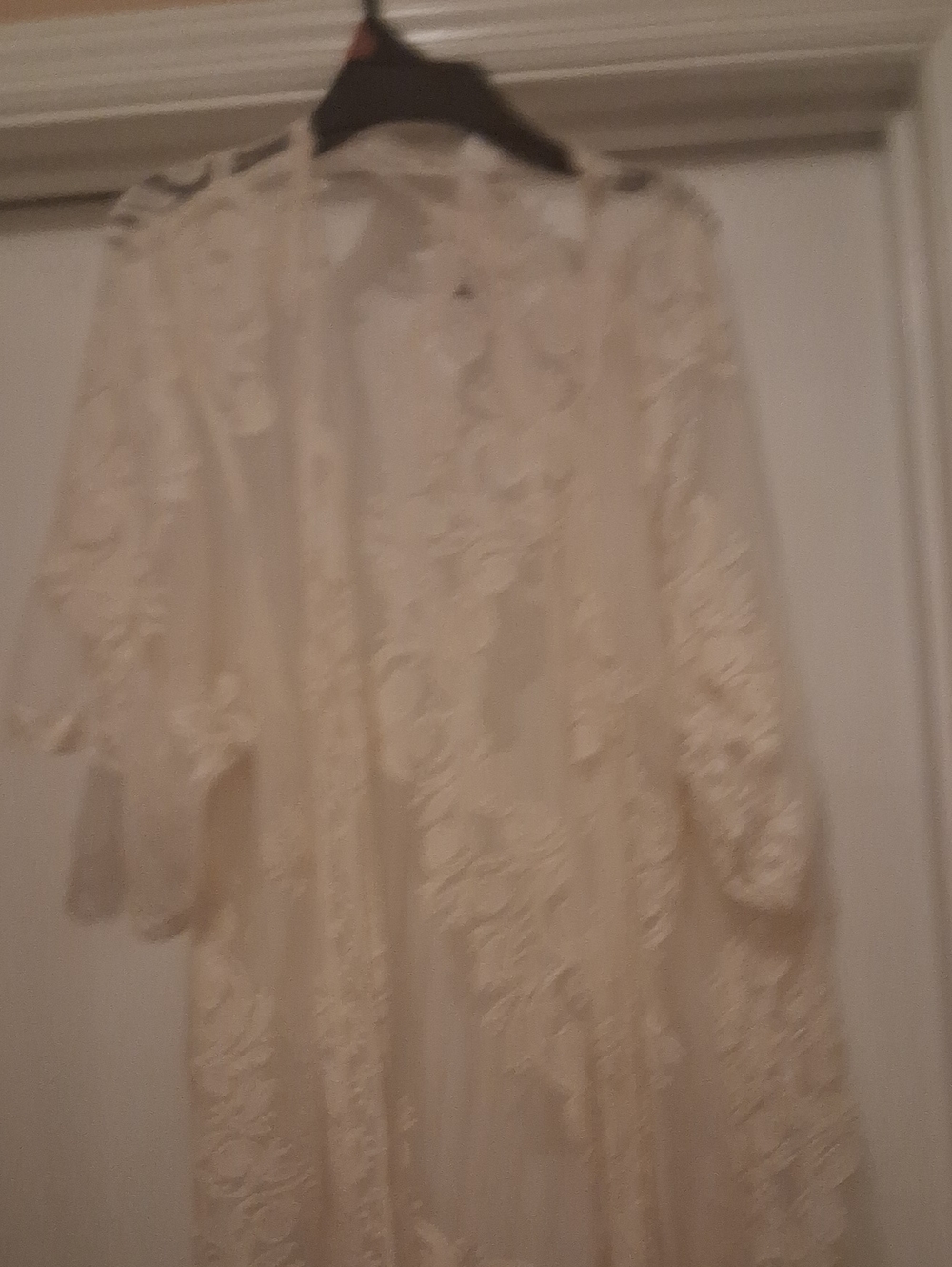 Time and Tru Cream Lace Overlay Dress